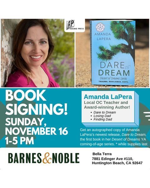 Barnes & Noble Bella Terra 2025 author signing graphic.