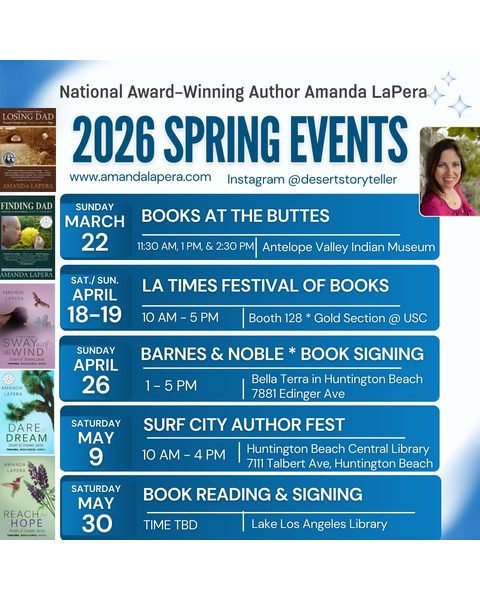 March 2026 Amanda LaPera book signing schedule.