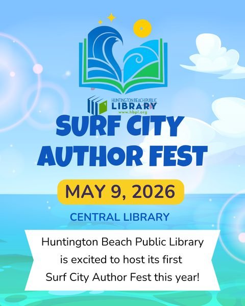 Surf City Author Fest 2026 flyer.