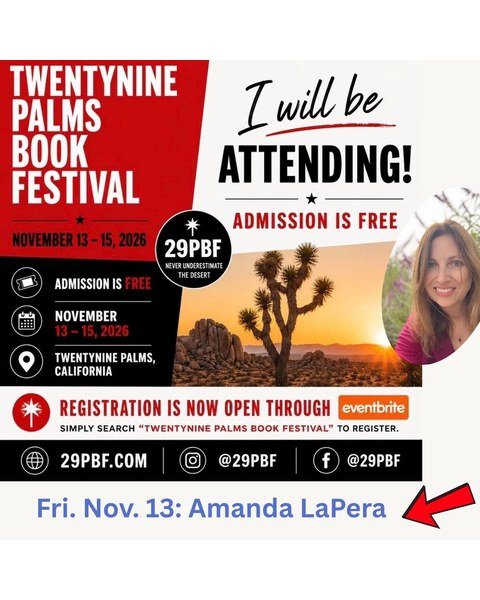 Twentynine Palms Book Festival flyer for November 13–15, 2026.